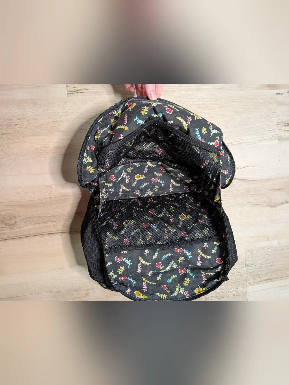 Vera Bradley Black 2 Compartment Makeup Bag